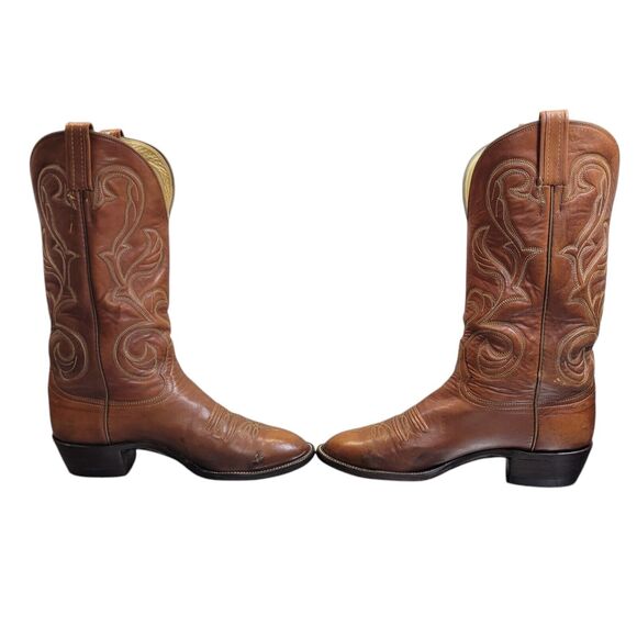 Hondo Men's Brown Goat Leather‎ Cowboy Boots Size 9.5D Western - Picture 12 of 16